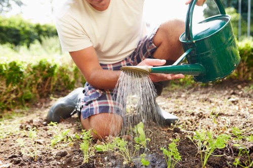 Mulched beds and compost produced from local green waste